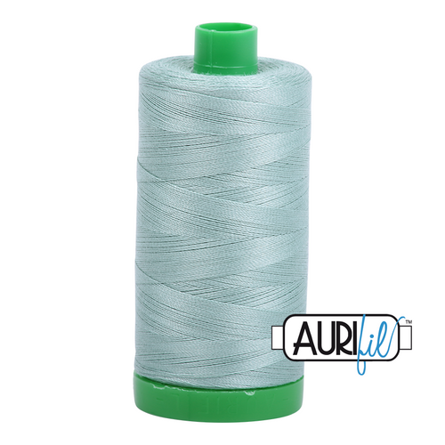 Aurifil 40 Wt 100% Cotton

1000mt (1094yds) Green Spool.

The 40wt range is a versatile, all purpose thread. Long-Arm quilters love how it can run at high speeds with little to no breakage.  

This is a high quality 100% Cotton thread, making it ideal for all forms machine work whether it is on Applique, for Quilting, Machine Piecing or Long-arm Quilting.

If you prefer to do things by hand, this is ideal for Cross stitching, Hand Piecing and work with Lace.

We have 270 colours available on 1000m(1094 yds) spools.