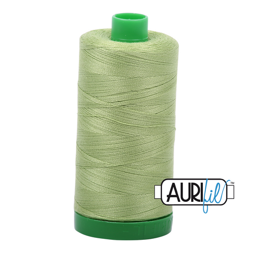 Aurifil 40 Wt 100% Cotton

1000mt (1094yds) Green Spool.

The 40wt range is a versatile, all purpose thread. Long-Arm quilters love how it can run at high speeds with little to no breakage.  

This is a high quality 100% Cotton thread, making it ideal for all forms machine work whether it is on Applique, for Quilting, Machine Piecing or Long-arm Quilting.

If you prefer to do things by hand, this is ideal for Cross stitching, Hand Piecing and work with Lace.

We have 270 colours available on 1000m (1094 yds) spools.