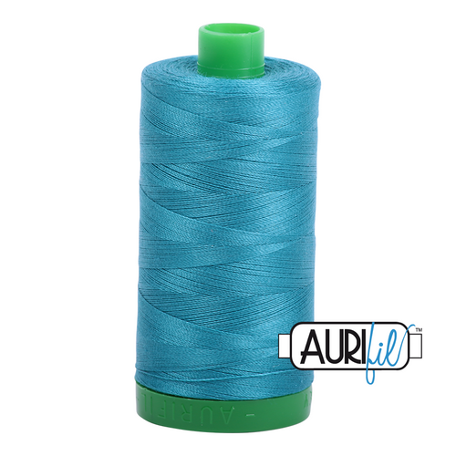 Aurifil 40 Wt 100% Cotton

1000mt (1094yds) Green Spool.

The 40wt range is a versatile, all purpose thread. Long-Arm quilters love how it can run at high speeds with little to no breakage.  

This is a high quality 100% Cotton thread, making it ideal for all forms machine work whether it is on Applique, for Quilting, Machine Piecing or Long-arm Quilting.

If you prefer to do things by hand, this is ideal for Cross stitching, Hand Piecing and work with Lace.

We have 270 colours available on 1000m (1094 yds) spools.