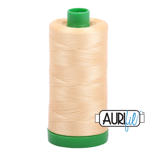 Aurifil 40 Wt 100% Cotton

1000mt (1094yds) Green Spool.

The 40wt range is a versatile, all purpose thread. Long-Arm quilters love how it can run at high speeds with little to no breakage.  

This is a high quality 100% Cotton thread, making it ideal for all forms machine work whether it is on Applique, for Quilting, Machine Piecing or Long-arm Quilting.

If you prefer to do things by hand, this is ideal for Cross stitching, Hand Piecing and work with Lace.

We have 270 colours available on 1000m(1094 yds) spools.