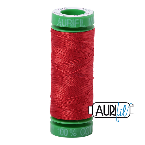 270 colours available on 150m (164 yards) spools.
•	The 40 weight t range is a versatile, all-purpose thread. Long-Arm quilters love how it can run at high speeds with 
         little to no breakage. 
•	This is a high quality 100% Cotton thread, making it ideal for all forms machine work whether it is on Applique, for 
        Quilting, Machine Piecing or Long-arm Quilting.
•	Perfect for that small project, ideal for Cross stitching, Hand Piecing and work with Lace.