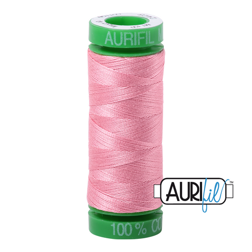 270 colours available on 150m (164 yards) spools.
•	The 40 weight t range is a versatile, all-purpose thread. Long-Arm quilters love how it can run at high speeds with 
         little to no breakage. 
•	This is a high quality 100% Cotton thread, making it ideal for all forms machine work whether it is on Applique, for 
        Quilting, Machine Piecing or Long-arm Quilting.
•	Perfect for that small project, ideal for Cross stitching, Hand Piecing and work with Lace.