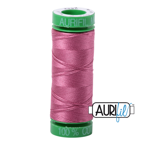 270 colours available on 150m (164 yards) spools.
•	The 40 weight t range is a versatile, all-purpose thread. Long-Arm quilters love how it can run at high speeds with 
         little to no breakage. 
•	This is a high quality 100% Cotton thread, making it ideal for all forms machine work whether it is on Applique, for 
        Quilting, Machine Piecing or Long-arm Quilting.
•	Perfect for that small project, ideal for Cross stitching, Hand Piecing and work with Lace.