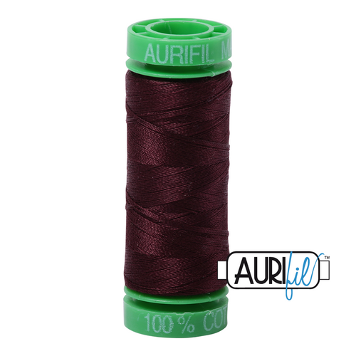 270 colours available on 150m (164 yards) spools.
•	The 40 weight t range is a versatile, all-purpose thread. Long-Arm quilters love how it can run at high speeds with 
         little to no breakage. 
•	This is a high quality 100% Cotton thread, making it ideal for all forms machine work whether it is on Applique, for 
        Quilting, Machine Piecing or Long-arm Quilting.
•	Perfect for that small project, ideal for Cross stitching, Hand Piecing and work with Lace.