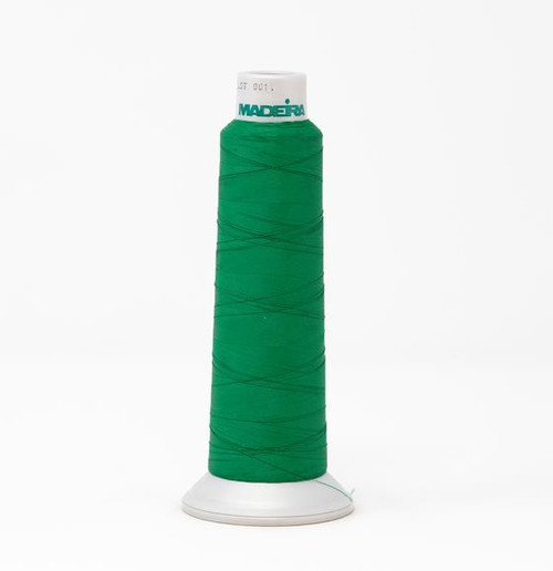 Madeira Frosted Matt is a durable Polyester thread with a Cotton appearance. 
The only matte finish embroidery thread around!