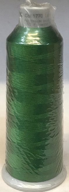Madeira's 100% polyester embroidery thread, Polyneon is constructed of a specially developed raw material which eliminates looping, puckering and virtually all thread breaks.  Suitable for almost any application, Polyneon's unique formula makes this thread extremely durable and smooth running.  Vibrant colors, are glossy, as well as resistant to chlorine bleach, making Polyneon the ideal thread for embroidering on uniforms, safety garments and commercial linens.