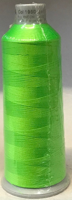 Madeira's 100% polyester embroidery thread, Polyneon is constructed of a specially developed raw material which eliminates looping, puckering and virtually all thread breaks.  Suitable for almost any application, Polyneon's unique formula makes this thread extremely durable and smooth running.  Vibrant colors, are glossy, as well as resistant to chlorine bleach, making Polyneon the ideal thread for embroidering on uniforms, safety garments and commercial linens.