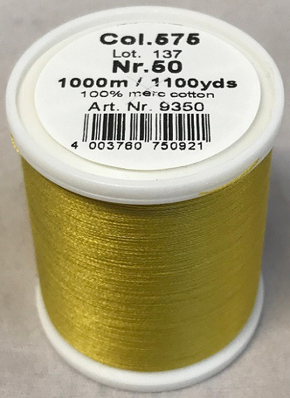 1000m Art.9350
100% mercerized cotton

Cotona No.50 is the perfect thread made of the best Egyptian cotton. Professionals choice for their home sewing and embroidery machine.

For best results we recommend the use of the MADEIRA universal embroidery needle #75/11 and the fine MADEIRA underthread Bobbinfil No. 80.