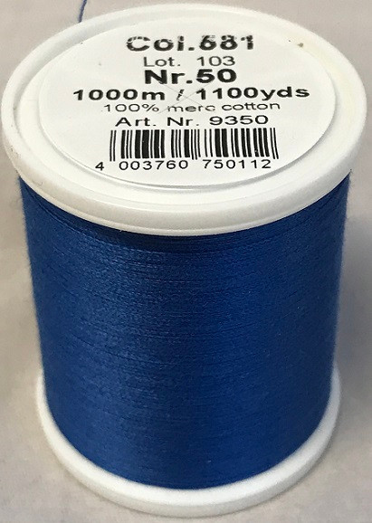 1000m Art.9350
100% mercerized cotton

Cotona No.50 is the perfect thread made of the best Egyptian cotton. Professionals choice for their home sewing and embroidery machine.

For best results we recommend the use of the MADEIRA universal embroidery needle #75/11 and the fine MADEIRA underthread Bobbinfil No. 80.