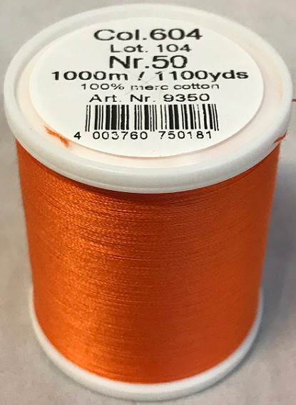 1000m Art.9350
100% mercerized cotton

Cotona No.50 is the perfect thread made of the best Egyptian cotton. Professionals choice for their home sewing and embroidery machine.

For best results we recommend the use of the MADEIRA universal embroidery needle #75/11 and the fine MADEIRA underthread Bobbinfil No. 80.