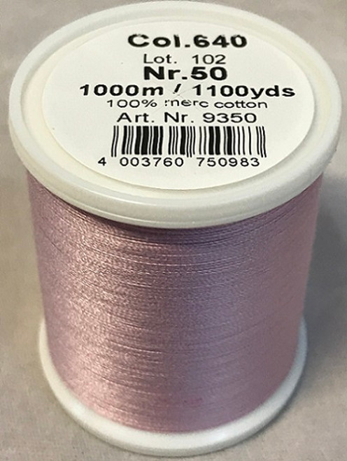 1000m Art.9350
100% mercerized cotton

Cotona No.50 is the perfect thread made of the best Egyptian cotton. Professionals choice for their home sewing and embroidery machine.

For best results we recommend the use of the MADEIRA universal embroidery needle #75/11 and the fine MADEIRA underthread Bobbinfil No. 80.