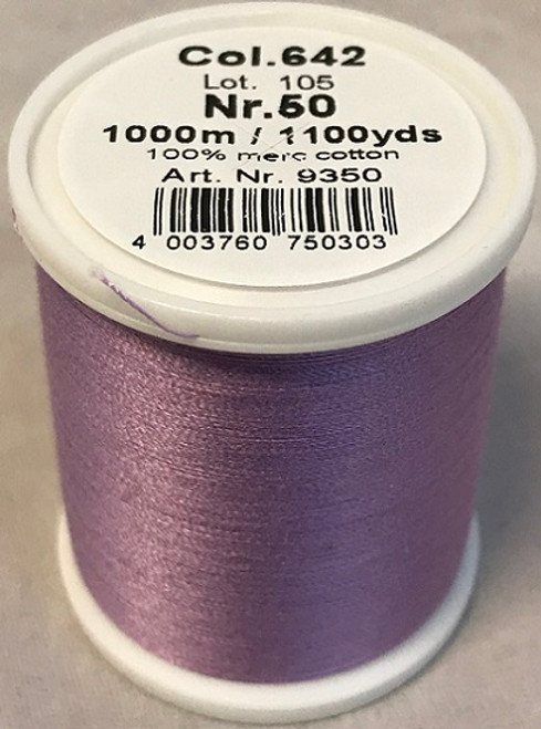 1000m Art.9350
100% mercerized cotton

Cotona No.50 is the perfect thread made of the best Egyptian cotton. Professionals choice for their home sewing and embroidery machine.

For best results we recommend the use of the MADEIRA universal embroidery needle #75/11 and the fine MADEIRA underthread Bobbinfil No. 80.