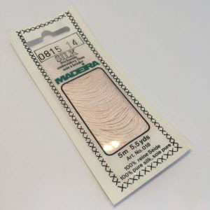 5 m (5.5 yds) Art. 018
100 % pure silk 4-strand embroidery floss

Silk is the queen of all natural fibres and adds a lovely soft and luxurious lustre to your stitching.  Try Silk instead of using cotton floss and see dreams come true with the most valuable hand embroidery thread.

Silk is available in a practical non-polluting 5 m spiral pack which keeps the valuable silk thread clean and tangle free.