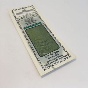 5 m (5.5 yds) Art. 018
100 % pure silk 4-strand embroidery floss

Silk is the queen of all natural fibres and adds a lovely soft and luxurious lustre to your stitching.  Try Silk instead of using cotton floss and see dreams come true with the most valuable hand embroidery thread.

Silk is available in a practical non-polluting 5 m spiral pack which keeps the valuable silk thread clean and tangle free.