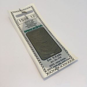 5 m (5.5 yds) Art. 018
100 % pure silk 4-strand embroidery floss

Silk is the queen of all natural fibres and adds a lovely soft and luxurious lustre to your stitching.  Try Silk instead of using cotton floss and see dreams come true with the most valuable hand embroidery thread.

Silk is available in a practical non-polluting 5 m spiral pack which keeps the valuable silk thread clean and tangle free.