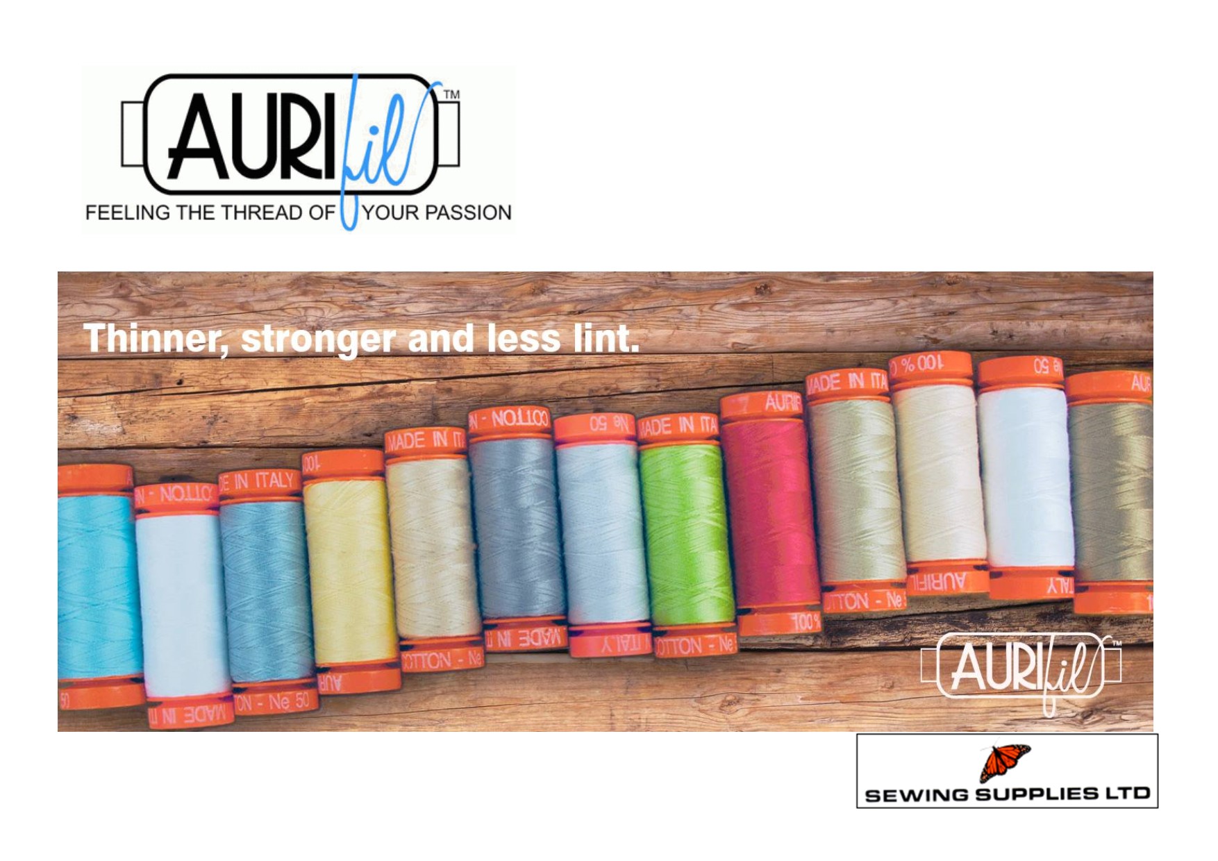 Aurifil Color Crush 50wt.Thread Collection, 12 Spools : Sewing Parts Online