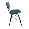 Duke Side Chair - Vintage Teal_Leather bar chair_leather restaraunt chair_leather side chair_side view