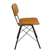 Duke Side Chair - Light Tan_Leather bar chair_leather restaraunt chair_leather side chair_side view