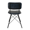 Duke Side Chair - Vintage Silver_Leather bar chair_leather restaraunt chair_leather side chair_back view