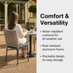 Holt Side Chair in an outdoor patio or bistro setting – Comfort & Versatility