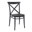 Cross Side Chair - Black_Plastic Cross back chair_polypro cross back chair_outdoor cross back chair_stacking