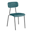 Mascot Side Chair – Diamond Stitched - Vintage Teal_faix leather_restaurant chair_bar chair