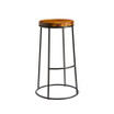 Max 75 High Stool - Rustic Aged Wooden Seat Pad