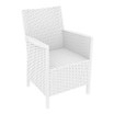 California Rattan Arm Chair _White_Commercial Rattan Arm Chair_Cafe Rattan Armchair_Rattan Restaurant Chair_Rattan Pub Chair