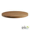 EKO Outdoor Table Top_Oak_Wood Effect_Round Composite Commercial Table Top_Restaurants_Cafes_Pubs