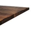 Rustic Solid Oak Table Top_Smoked_Square_Commercial Table Top_Bars_Restaurants_Pubs_Contract Rustic Oak Table Tops_Corner View