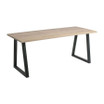 HARDWICK 'A' DINING TABLE - BLACK - WHITE OAK_180cm x 75cm