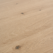 Hardwick 'A' Dining Table - Black - Extra White – close-up of solid oak surface