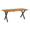 Highcross 'X' Dining Table - Clear Frame - Character Oak