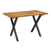 Highcross 'X' Dining Table - Clear Frame - Character Oak