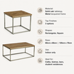 Warrington Coffee Table - Rustic Antique specifications and dimensions