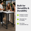 Eko Bar Height Table - Whitewash - Square in a modern outdoor bar setting – Built for Versatility & Durability