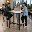 Eko Bar Height Table - Whitewash - Square in a modern collaborative workspace