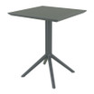 Outdoor Resin Commercial Table_White_Dark Grey