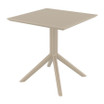 Outdoor Resin Commercial Table_White_Taupe