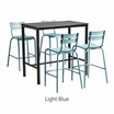 Marlow Light Blue Bar Height Dining Set