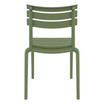 helen strong restaurant side chair_olive green_rear view_heavy duty plastic outdoor restaurant chair_cfae chair