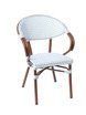 Panda arm chair_white and pacific blue_angle view