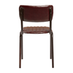 tavo vintage faux leather_bar chair_vintage red_back view_vintage commercial side chair
