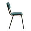 tavo vintage faux leather_bar chair_vintage teal_side view_vintage commercial side chair