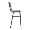 tavo vintage faux leather_mid height bar stool_vintage dark grey_side view