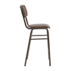 tavo vintage faux leather_mid height bar stool_vintage brown_side view