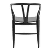 wishbone style armchair_satin black_back view