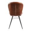 lena side chair_genuine leather_pecan brown_back view