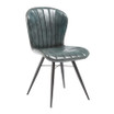 lena side chair_genuine leather_steel grey