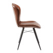 lena side chair_genuine leather_pecan brown_side view